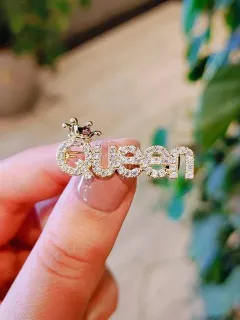 1PC Sparkling Rhinestone Queen Hijab Pin/Brooch